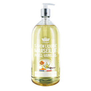 Les Petites Bains de Provence Sapone liquido alla vaniglia di Marsiglia per mani e corpo 1000 ml