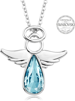 Levien Collana Con Cristallo Turchese Angelo Rafael