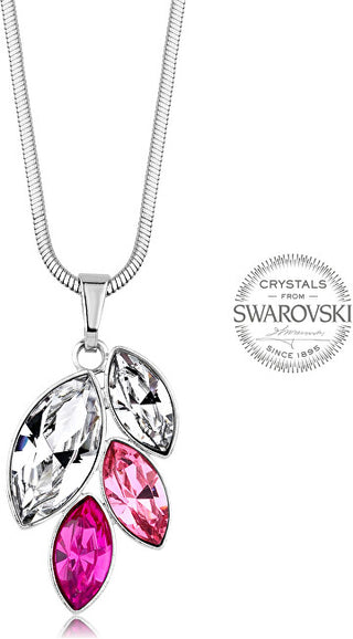 Levien Collana Con Cristalli Rosa Navette