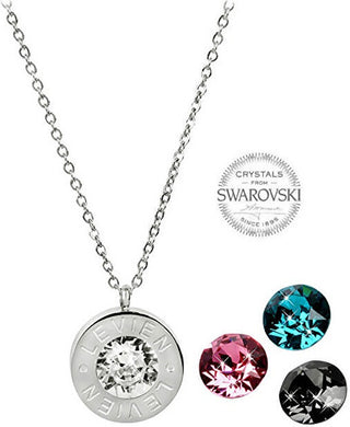 Levien 4in1 steel Collana with interchangeable crystals