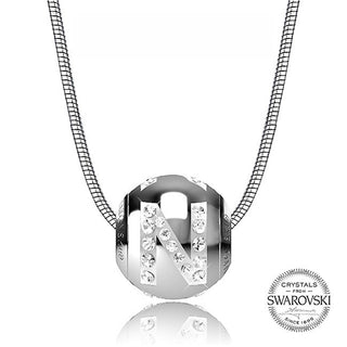 Levien Steel Necklace with Letter N Clet-N 