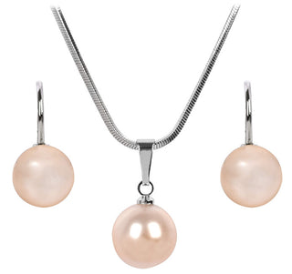 Levien A charming set of Pearl Peach necklaces e Orecchini