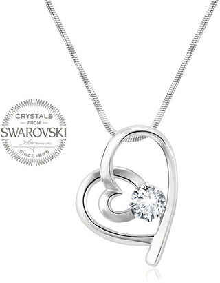Levien Collana Romantica A Forma Di Cuore Con Cristallo Trasparente