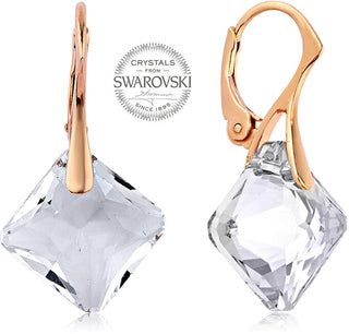 Levien Orecchini Placcati In Oro Rosa Con Cristalli Princess Princess