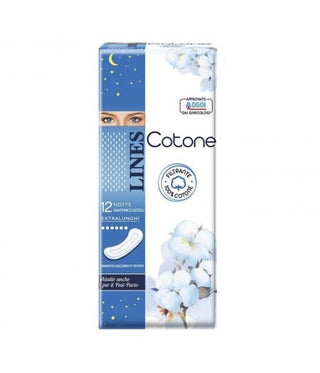 Lines Lines Cotone Notte Anatomico Disteso Extralungo 12 Pezzi Assorbenti