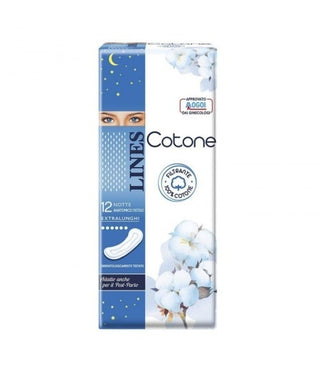 Lines Lines Cotone Notte Anatomico Disteso Extralungo 12 Pz Assorbenti