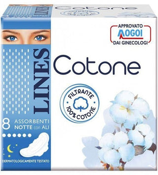 Lines Lines Cotone Notte Con Ali 8 Pezzi