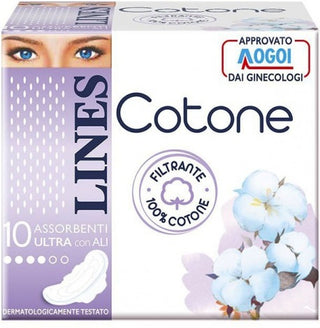Lines Lines Cotone Ultra Con Ali 10 Pezzi