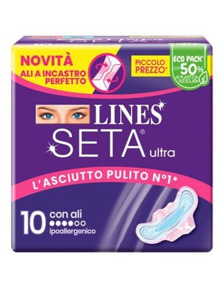 Lines Lines Seta Ultra Assorbenti Ali 10 Pezzi