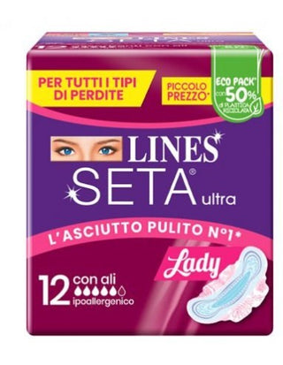 Lines Lines Seta Ultra Assorbenti Lady Ali 12 Pezzi