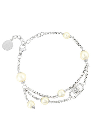 Liu jo Designer Bracciale con crystals e artificial pearls LJ2913