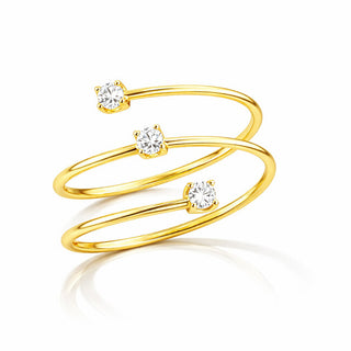 Liu jo Designer gold-plated open Anello with zircons LJ2490M - Circuit: 52 mm
