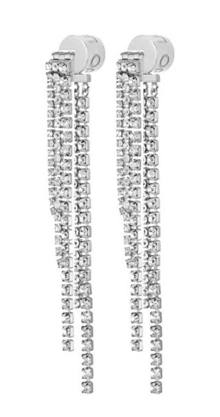 Liu Jo Orecchini Lunghi In Acciaio Con Cristalli Fashion Lj2770