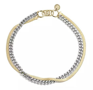 Liu Jo Collier double en acier bicolore Fashion Lj2780 