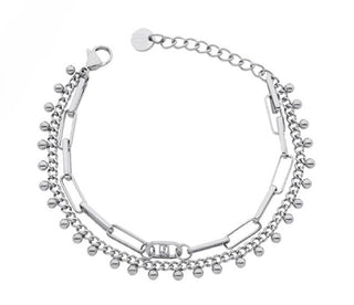 Liu Jo Double Bracelet in Steel Fashion Lj2999 