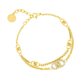 Liu jo Double gold-plated Bracciale with crystals LJ2908