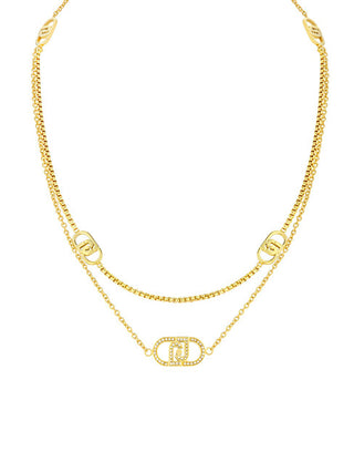 Liu Jo Collana Placcata Oro Con Cristalli Lj2907
