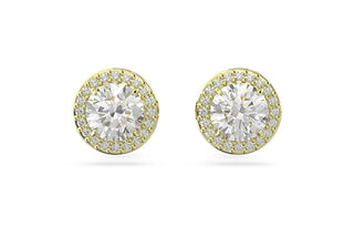Liu Jo Pendientes minimalistas chapados en oro con circonitas Essential Lj2511 