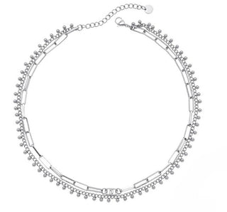 Liu Jo Collier double moderne en acier Lj2998 