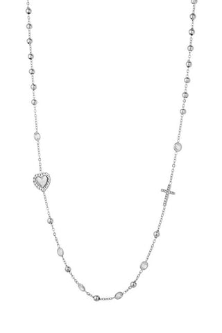 Liu jo Timeless steel Collana with crystals LJ3206