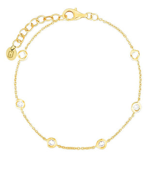 Liu Jo Delicada Pulsera Chapada en Oro con Zirconias Essential Lj2467 