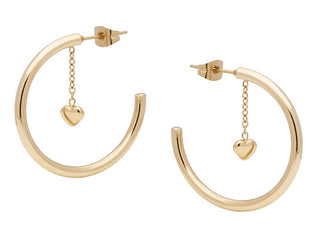 Liu jo Steel hoop Orecchini with chain LJ3196
