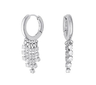 Liu Jo Drop Earrings in Steel with Crystals Lj2992 