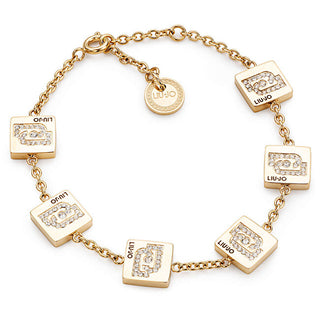 Liu Jo Affascinante Bracciale Placcato Oro Con Zirconi Fashion Lj2003