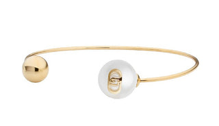 Liu jo Open solid gold-plated steel Bracciale with pearl LJ3016