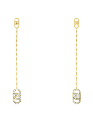 Liu Jo Pendientes largos chapados en oro con cristales Lj2906 