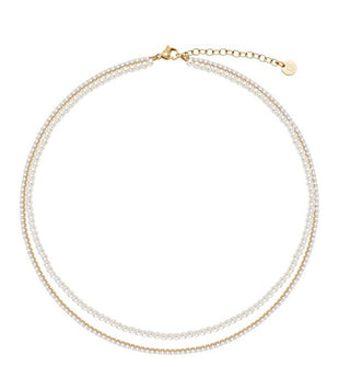 Liu Jo Necklace with Double Pearl Gold Plated for Women Lj3026 