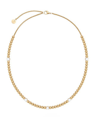 Liu Jo Collier avec perles en acier plaqué or Lj2982 
