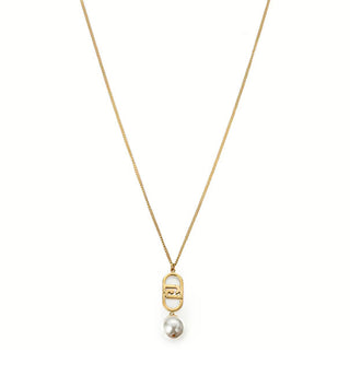 Liu Jo Collier de perles avec logo plaqué or tendance Lj2208 