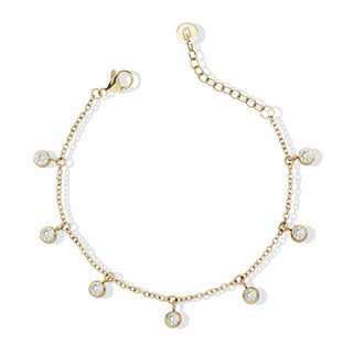Liu Jo Tobillera chapada en oro con cristales Lj2842 