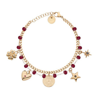 Liu jo Gold-plated Bracciale with pendants Icones LJ3178
