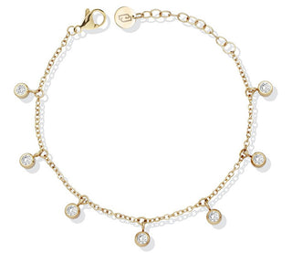 Liu Jo Gold-Plated Steel Bracelet With Crystals Lj2924 