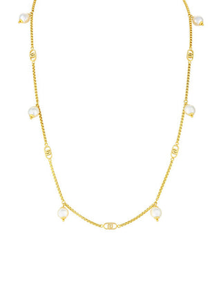Liu Jo Affascinante Collana Placcata Oro Con Perle Sintetiche Lj2915