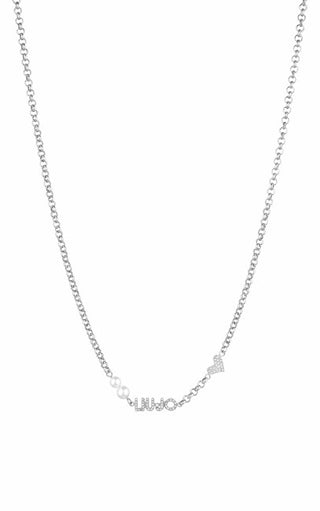 Liu Jo Collier romantique en acier avec perles Icona Lj1689 