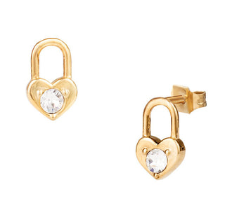Liu Jo Gold-Plated Earrings with Zircons Essential Lj2140 