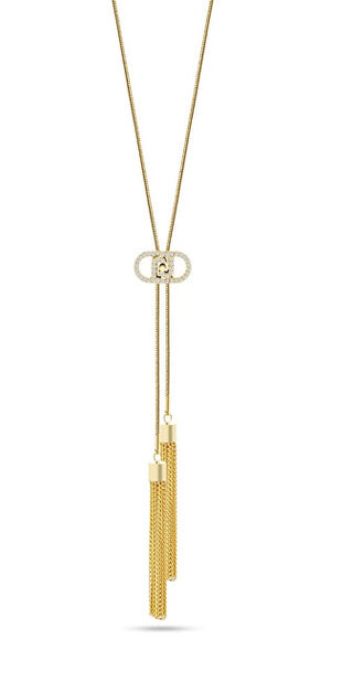 Liu Jo Elegante Collana Lunga In Acciaio Placcato Oro Fashion Lj2647