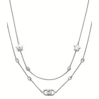 Liu Jo Elegante Collana Doppia In Acciaio Fashion Lj2206