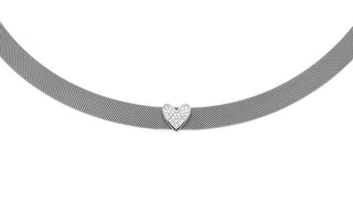Liu Jo Elegante Collar Gargantilla de Acero con Símbolos en Forma de Corazón Lj1865 