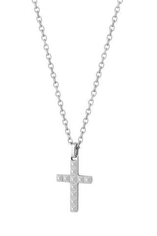Liu jo Stylish men's steel Collana Cross MLJ666
