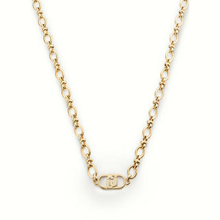 Liu Jo Elegante Collana Placcata In Oro Con Logo Fashion Lj2201