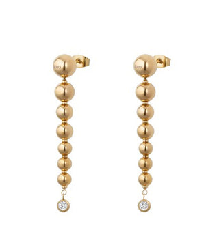 Liu Jo Gold Plated Stainless Steel Drop Earrings Lj2984 