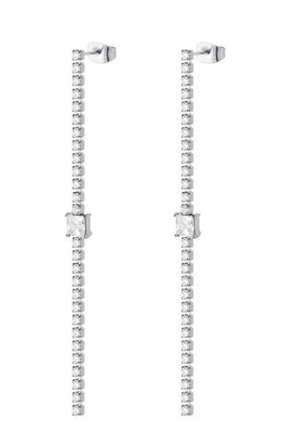 Liu Jo Steel Drop Earrings With Crystals Lj3032 