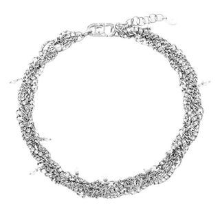 Liu Jo Collana Girocollo Con Cristalli E Perle A Strati Lj3072