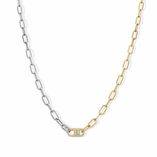 Liu Jo Collana Bicolore Distintiva Con Cristalli Lj2808