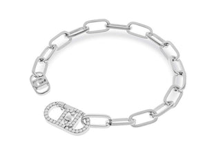 Liu Jo Pulsera distintiva de acero con cristales Fashion Lj2618 