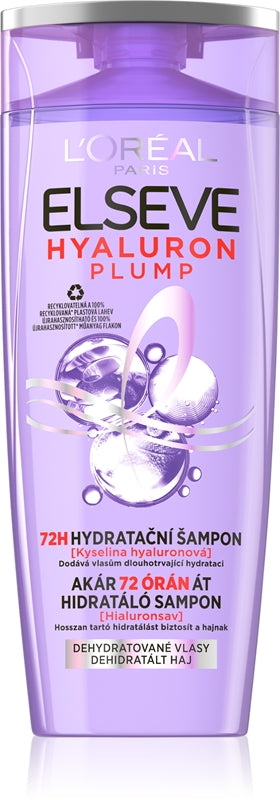 Elseve Hyaluron Plump 72H (Moisturizing Shampoo) - Volume: 250 ml